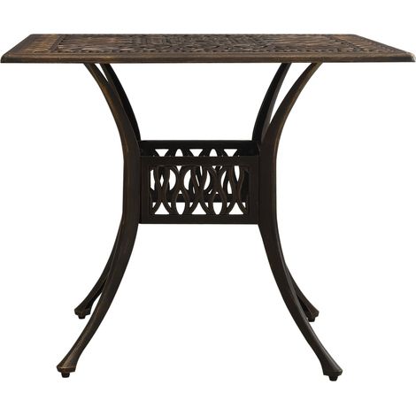 Maison Exclusive - Tavolo da Giardino Bronzo 90x90x73 cm in Alluminio Pressofuso