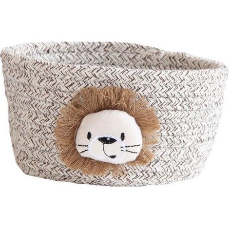 Panier de Rangement - En Corde de Coton Tissée - Style Lion - Pour Jouets Vêtements et Accessoires - 16 x 9 cm - 1 Pièce (1/5)