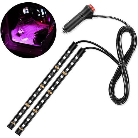 Bandes lumineuses LED pour voitures avec port USB, éclairage d'ambiance décoratif au sol, pièce détachée pour voiture (1/5)