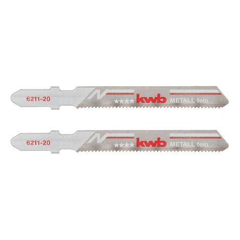 Kwb set 2 lame hcs per metallo 77x50 mm taglio medio bimetallo per seghetto alternativo Einhell Bosch Aeg (1/4)