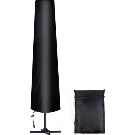 Sonnenschirmhülle Rechteckige Sonnenschirmhülle 300 cm aus 210D Oxford-Gewebe inklusive Aufbewahrungstasche wetterfest UV-beständig und (1/2)