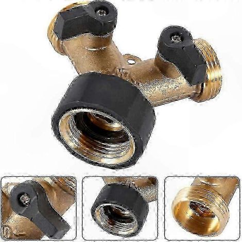 Raccord en Y pour robinet d'arrosage, double connecteur pour machine à laver, adaptateur pour sortie d'eau extérieure (1/5)