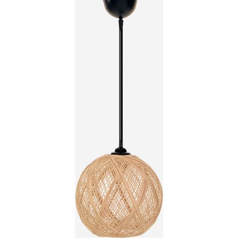 Mirel Hängelampe aus geflochtener Jute - Ecrù