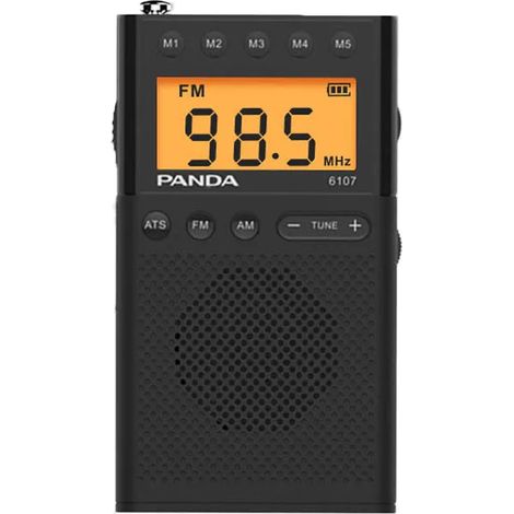 Mini radio FM/AM de poche, récepteur radio DSP portable avec recherche automatique des stations, écran LCD et prise casque 3,5 mm, prend en charge la collecte des chaînes. (1/5)