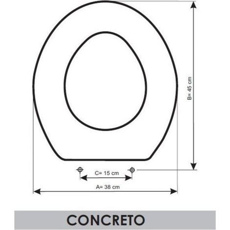 ETOOS 02142108 CONCRETO Tapa WC Roca Blanco - ref: 02142108