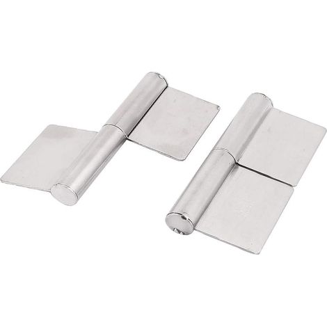 Charnière droite en acier mesurant 50 mm x 125 mm, avec un axe central de 16 mm.
