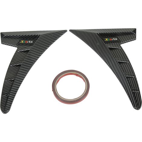 Paire de garnitures de ventilation latérales, cadre de sortie universel en TPU, haute résistance, Style Sport, pour voiture en Fiber de carbone (1/5)