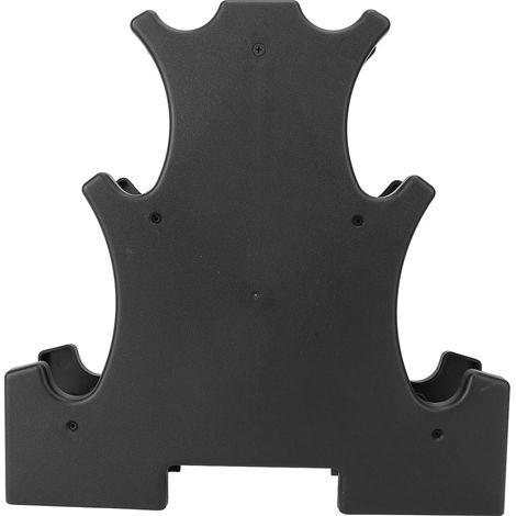 Support pour haltères compact à 3 niveaux, idéal pour l'organisation de votre salle de sport à domicile. Démontable. (1/5)