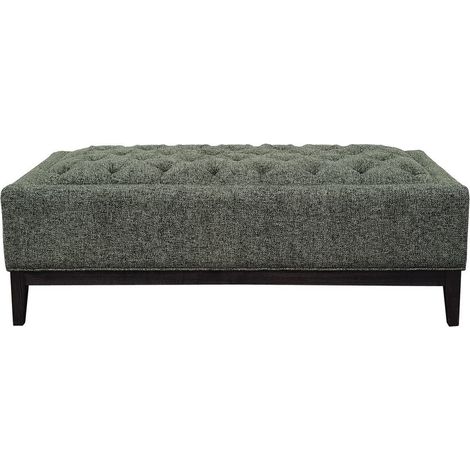 Theodore Buttoned XL Ottoman - Wood/Foam/Poly/Metal - L75 x W140 x H48 cm - Forest Green