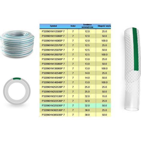 Manguera de Uso General Reforzada Extra, 32,0x25m, Resistente y Duradera para Actividades Industriales y de Jardinería.