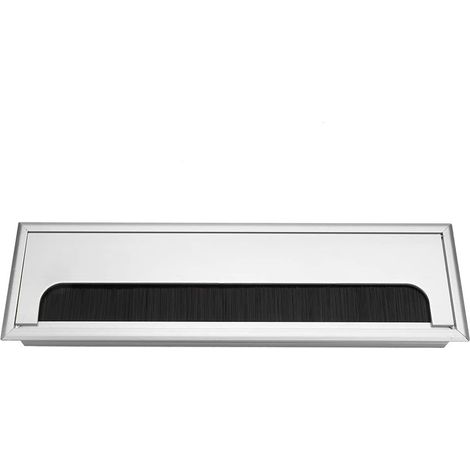 Sortie de Câble Carrée, Table en Alliage D'aluminium Rectangulaire, Couvercle de Trou D'œillet, Port de Sortie avec Câbles à Brosse Noire, Boîte de Gestion en Métal pour (L) (1/5)