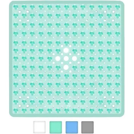 Tapis de Bain carré antidérapant à ventouses - Durable et élégant - Tapis de Douche antidérapant - Design Moderne - Ventouses de (1/4)