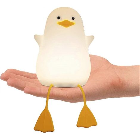 Veilleuse Canard - Veilleuse Mignonne pour Enfants Veilleuse Rechargeable en Silicone avec Capteur Tactile Lampe Canard Mignonne en Silicone pour Enfants (1/5)