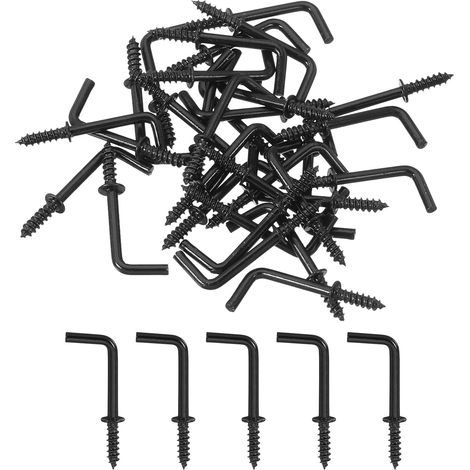 Tricots D'Angle Droit 3/4" Pour Suspendre Noir 40 Pièces (1/5)