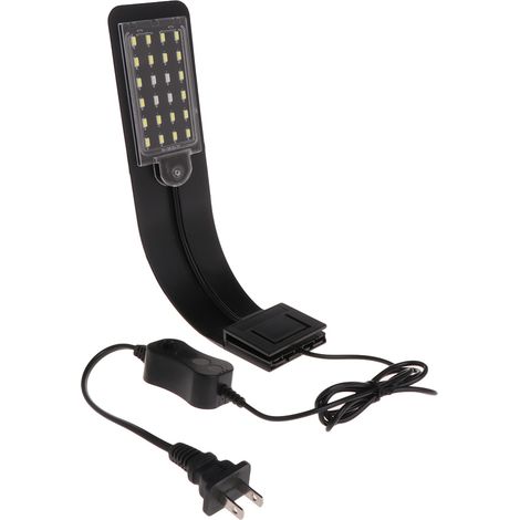 Lampe à pince pour aquarium Fish for Tank, 24 LED-pärlor 10W Separat Swit