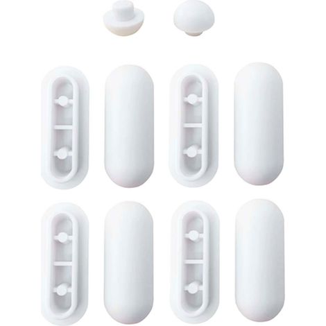 Coussinets de siège de toilette 8 pièces, joints de remplacement universels pour toilettes, ensemble de rondelles de pare-chocs insonorisantes (1/5)