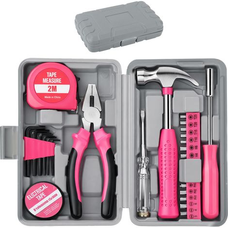 Caisse a Outil Complete Rose, Boite a Outils Complete, Caisse à Outils (1/4)