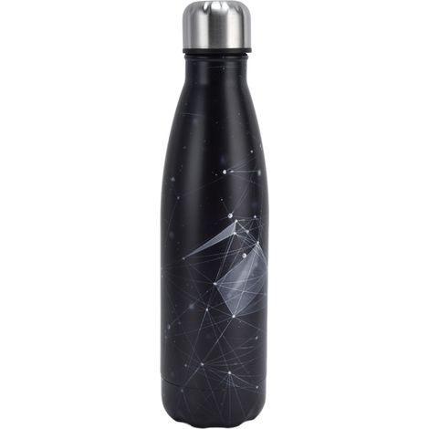 Bouteille Isotherme Acier Inoxydable Forme Cola Anti-Fuite - Noir Géométrique pour Sport (1/5)