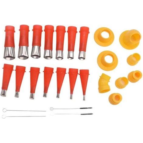 Kit universale integrato di ugelli in gomma, applicatore per sigillante per guarnizioni di finestre, lavelli, bagni e cucine. (1/4)