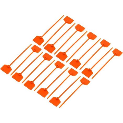 Bardusch-20 éléments autobloquants nylon 3×120 mm, étiquettes fil orange zip, connecteurs cordon marqueur (1/3)