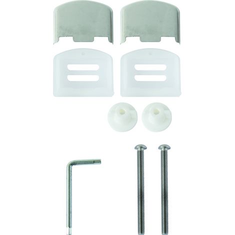 Kit de fixations capots inox pour abattant OLFA Tradition, Europe, Universal, Junior, Sénator, Accord