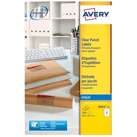 Avery Clear Address Label - Inkjet - J8565 Transparent (1/4)