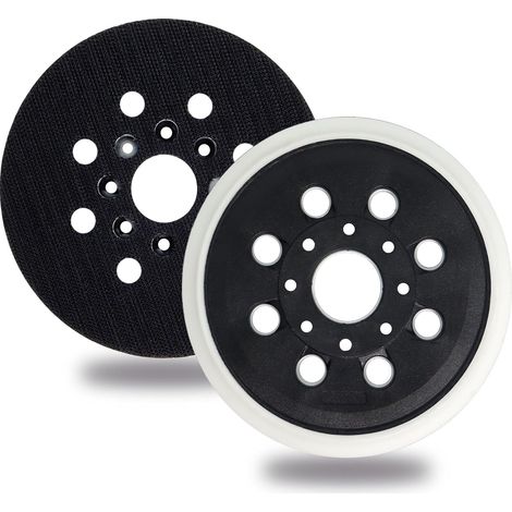1 Plateau De Ponçage 125 Mm, 8 Trous, Caoutchouc Durable, Pour Ponceuse Excentrique Bosch Et Skil
