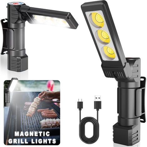 lot de 1 Lampe frontale magnétique pour barbecue et fumoir, idéale pour le camping et les réparations de barbecue . (1/5)
