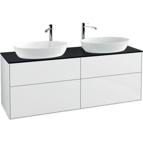 V&B Waschtischunterschrank FINION 1600x603x501mm AP Gl bl ma gls wh lacq. (1/4)
