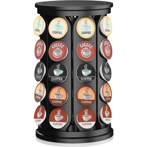 Porte-café rotatif – peut contenir 40 tasses de café porte-café portable et multifonctionnel, aucun assemblage requis. (1/5)