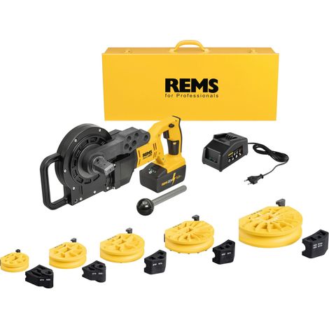 Rems – Cintreuse sur batterie 580064 – Akku-Curvo 22V Li-Ion – Cintrage précis pour tubes cuivre et chauffage – Moteur 500W, léger 8,5kg