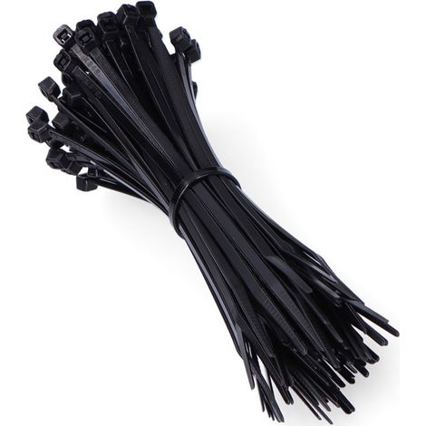 Bridas Negras 2.5X100MM Nylon Alta Calidad Bolsa 100 Unidades EDM