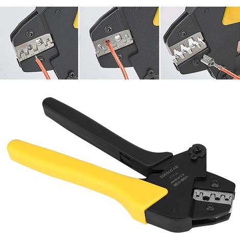 Pince à sertir à cliquet 0,56 mm AWG23‑10 en acier au carbone, sertisseuse auto-ajustable (1/5)