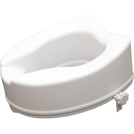 Siège de toilette surélevé en plastique sans couvercle blanc Senator - hauteur 16 cm VR224E