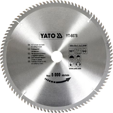 Kreissägeblatt Yato yt-6078 300 mm 96 Zähne Hartmetall (1/3)
