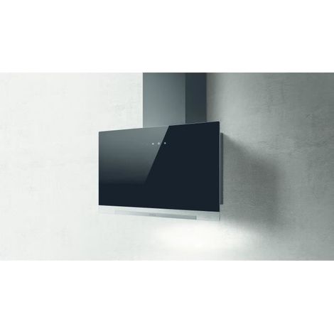 Dunstabzugshaube - ELICA - Aplomb - BL/A/60 - 58,8 x 65,5-99 x 25 cm - Schwarzes Glas / Anthrazitgrau