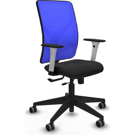 Silla de oficina piqueras y crespo Motilla cuero sintético negro azul (1/2)