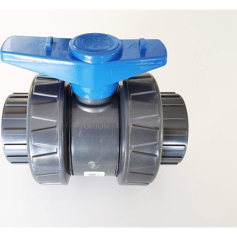 Lot de 2 Vannes 63mm PVC Pression Double Union Démontable Pour Tuyau Irrigation (1/4)