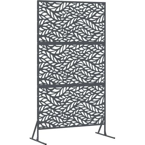 Paravent, gris anthracite, 100 x 50 x 180 cm, acier.