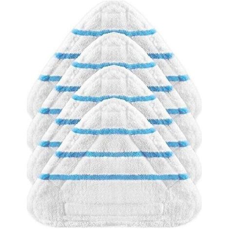 Lot de 4 housses lingettes microfibre pour balai vapeur – Lavables en machine – Nettoyage efficace sols durs (1/4)