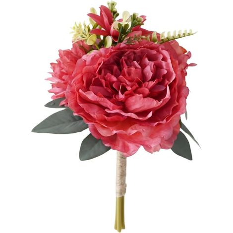 Bouquet de pivoines artificielles réalistes en soie pour décoration de mariage, centres de table, accessoires de photographie et décoration d'intérieur pour arrangement floral fait à la main (1/5)
