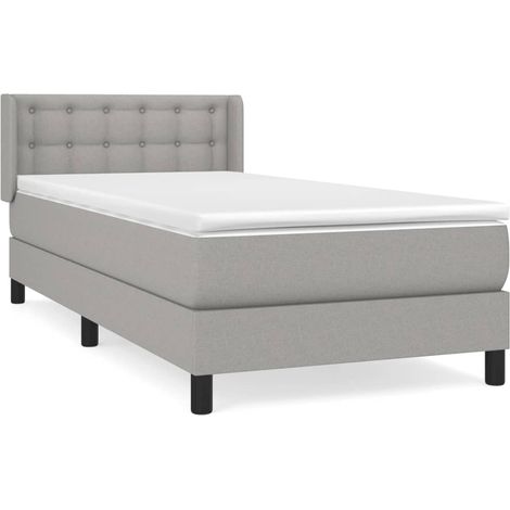 Maison Exclusive - Boxspringbett mit Matratze Hellgrau 100x200 cm