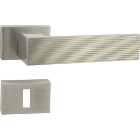 DOMINO Poignée de porte LINE RT M9 BB Poignée avec rosace BB pour clé Nickel (1/5)