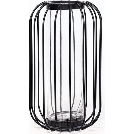 Décoration Salle - Vase Métal Doré & Verre - 21x12x12cm - 1 Pc - Minimaliste (1/5)