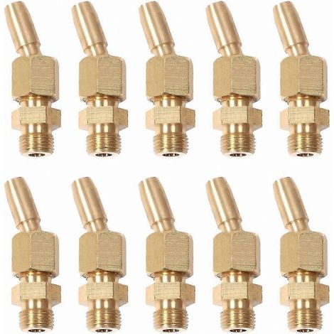 10 Pieces 1/8 Inch DN6 Brass Spray Nozzles for Water Fountains and Landscaping Use (1/5)