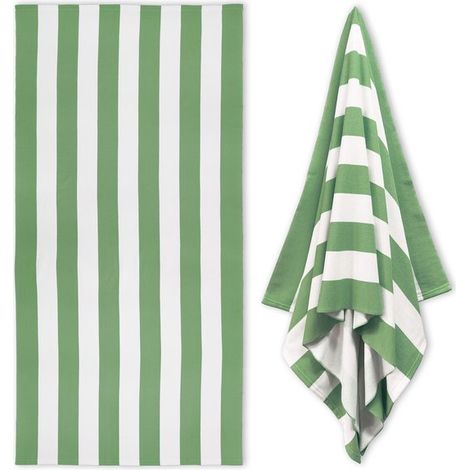 Extra große Stranddecke – Mikrofaser-Strandtuch – Extra groß – Leicht – Schnelltrocknend – Mikrofaser-Material – 180 cm x 90 cm – Ausführung A (1/5)
