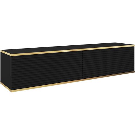 AX LIVING TV Hängeschrank Orkis MDF 135 cm Modern in Schwarz