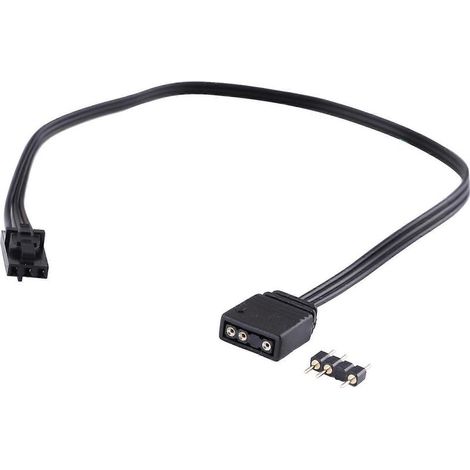 1 adaptateur ARGB, 5 V, 3 broches, câble PVC, 25 cm, pour contrôle éclairage compatible Corsair QL LL120 iCUE (1/5)