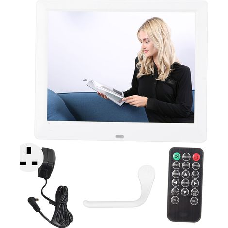 Cadre photo numérique 8,7 pouces écran IPS HD, lecture photo vidéo, musique de fond, cadre électronique, prise UK 100‑240V (1/5)
