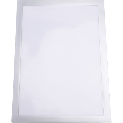 Lot de 10 cadres photo magnétiques A4 autocollants pour affiches publicitaires et illustrations, couleur argent, parfaits pour les ascenseurs. (1/4)